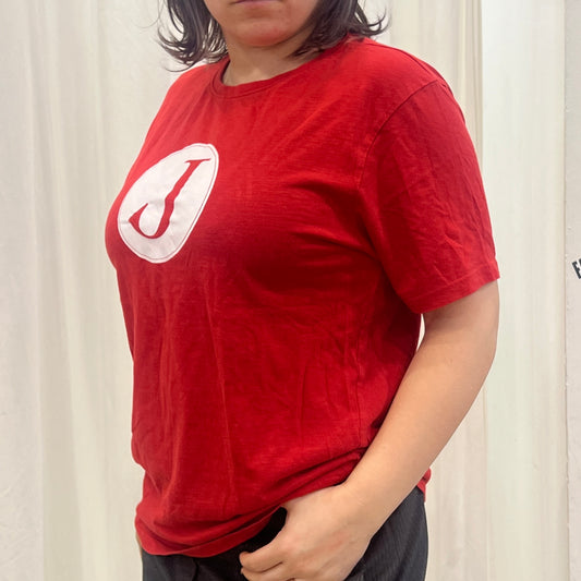 jeckerson 00s red tshirt with white logo