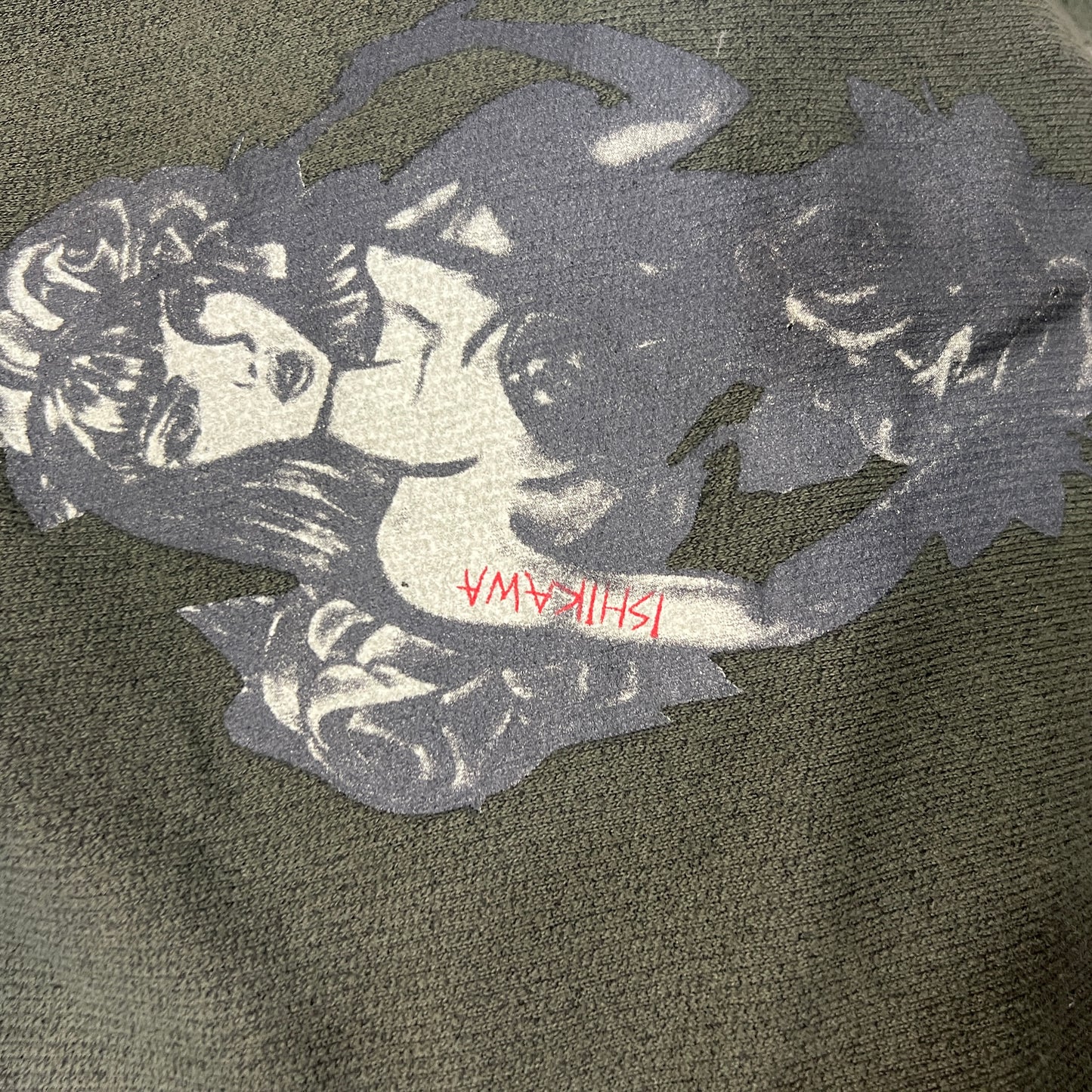 ishikawa 00s army green hoodie