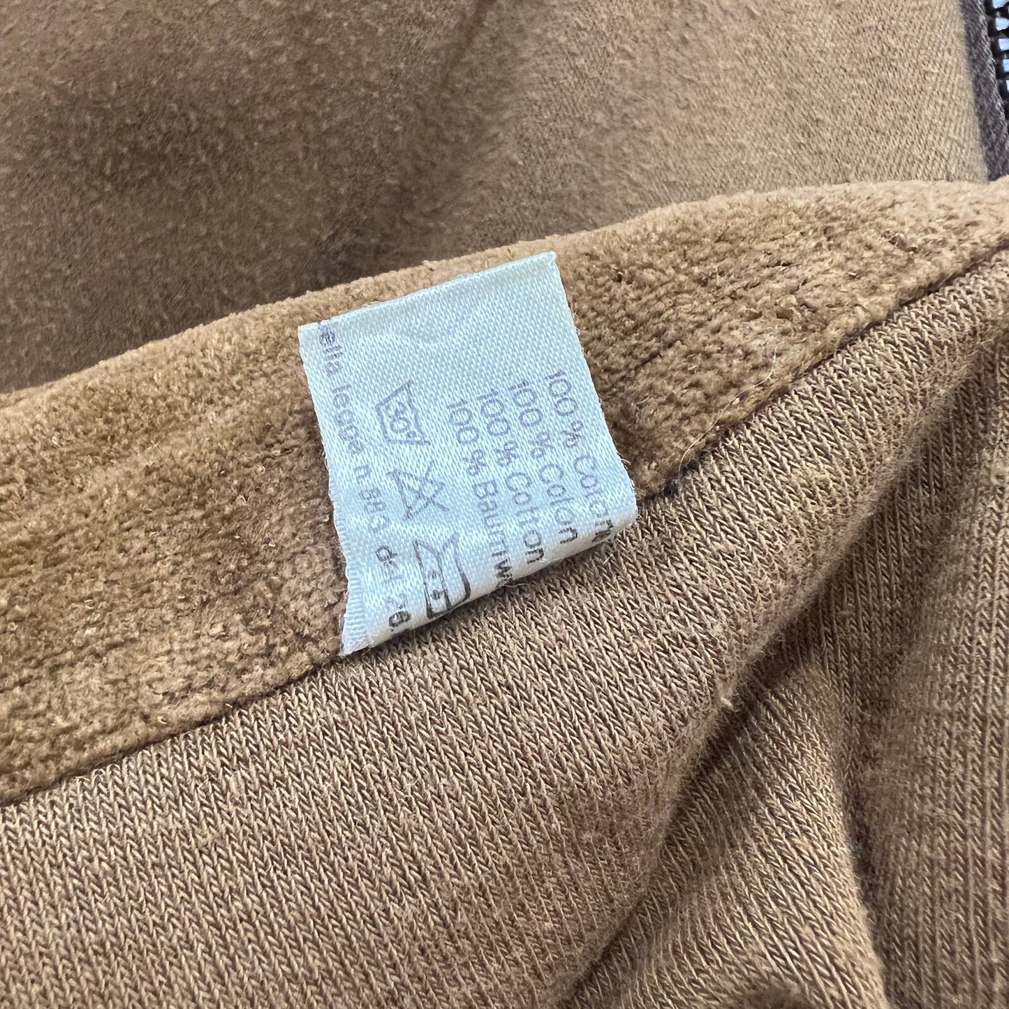 fata 00s brown velvet zip up sweatshirt