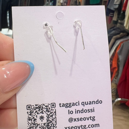 reworked 00s white barbie heels earrings