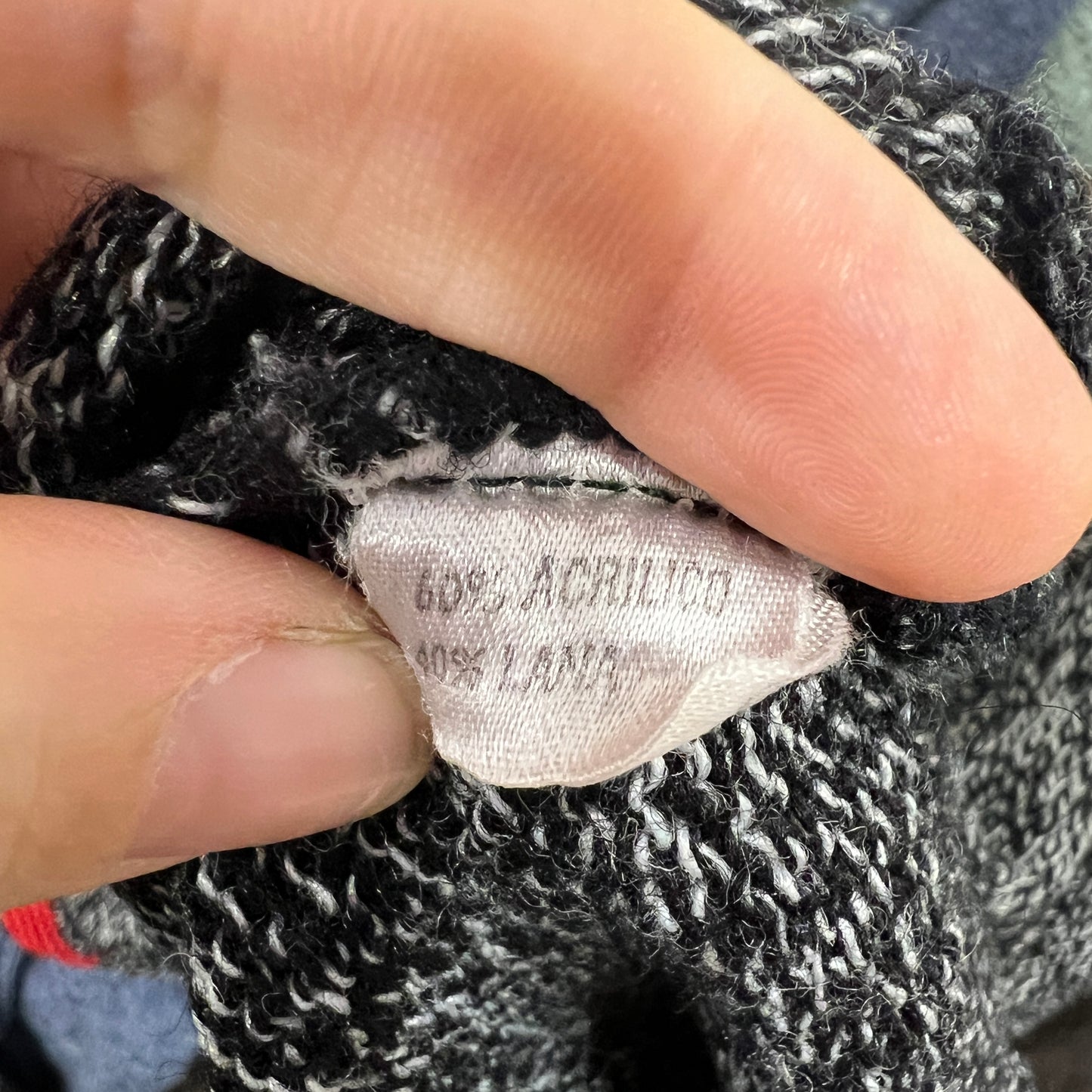 ciao 90s black wool sweater with red white stripes