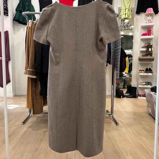 Brown dress on a rack in a clothing store