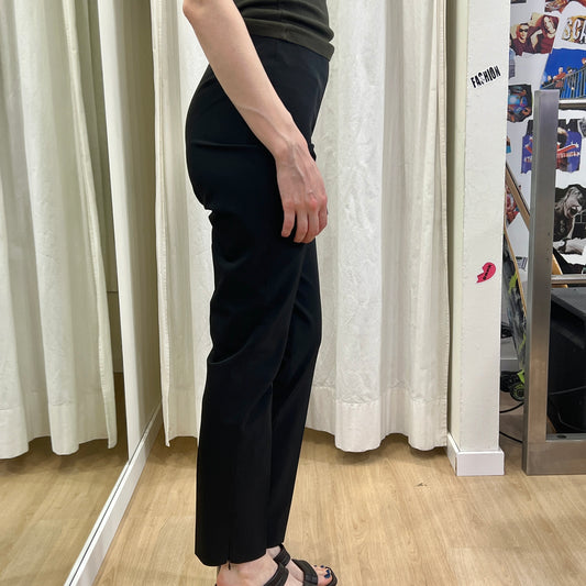 prada 00s black technical fabric straight leg high waisted pants