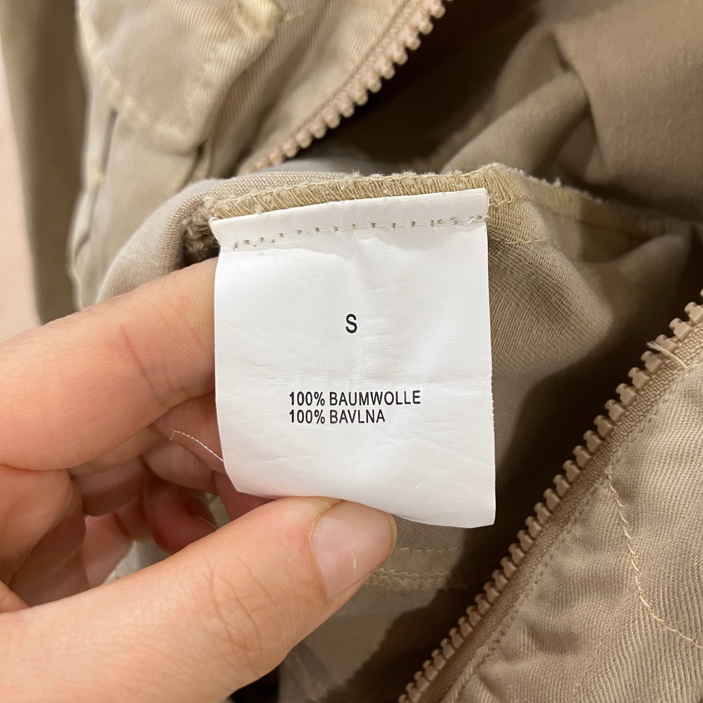 blind date 00s beige denim cargo zip up jacket