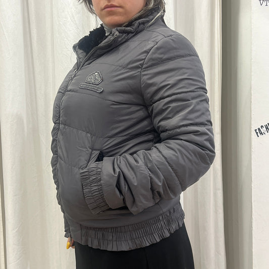 fornarina 00s grey puffer jacket