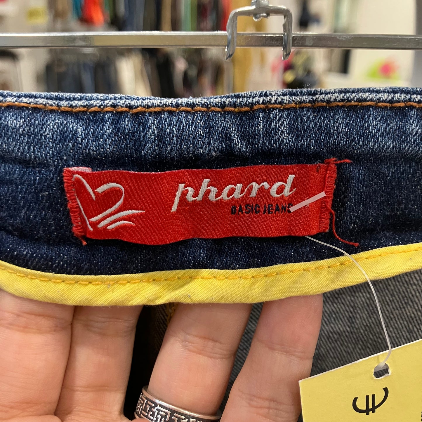 phard denim low rise skirt with slit