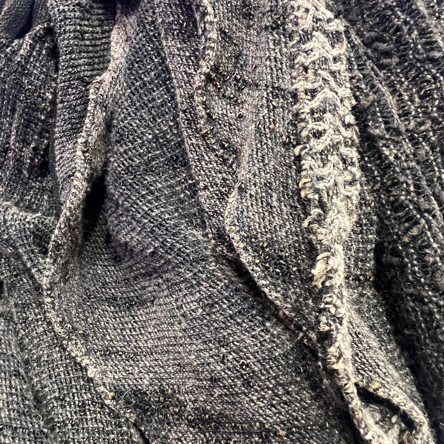 00s brown knit layered dress with back tie