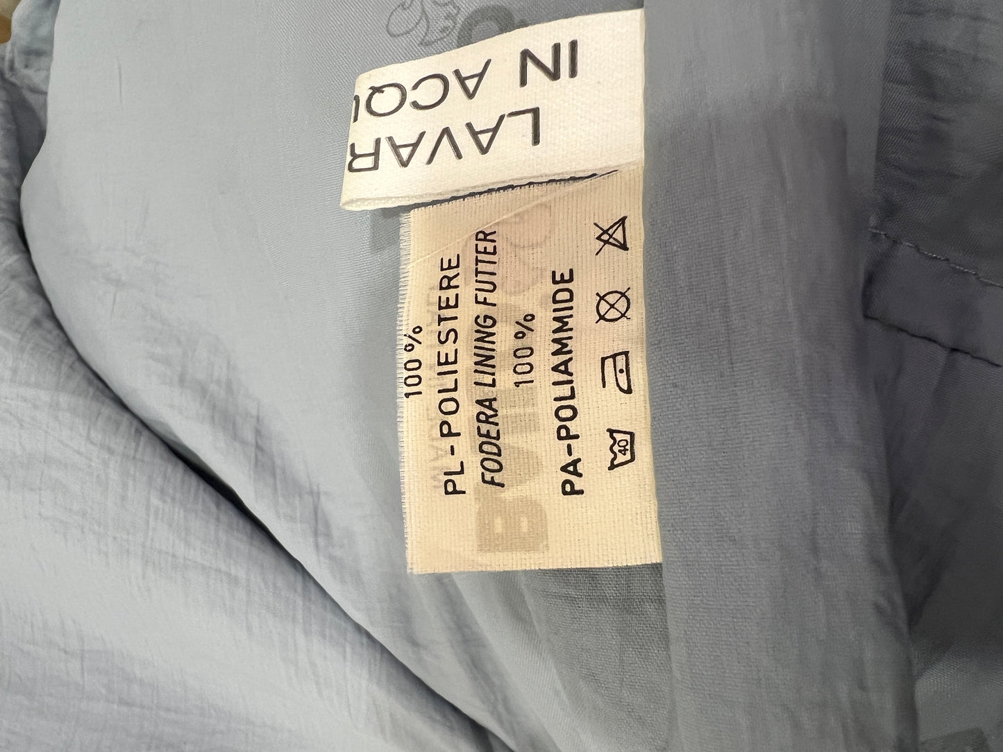 bailo 90s ice grey neon pink puffer coat