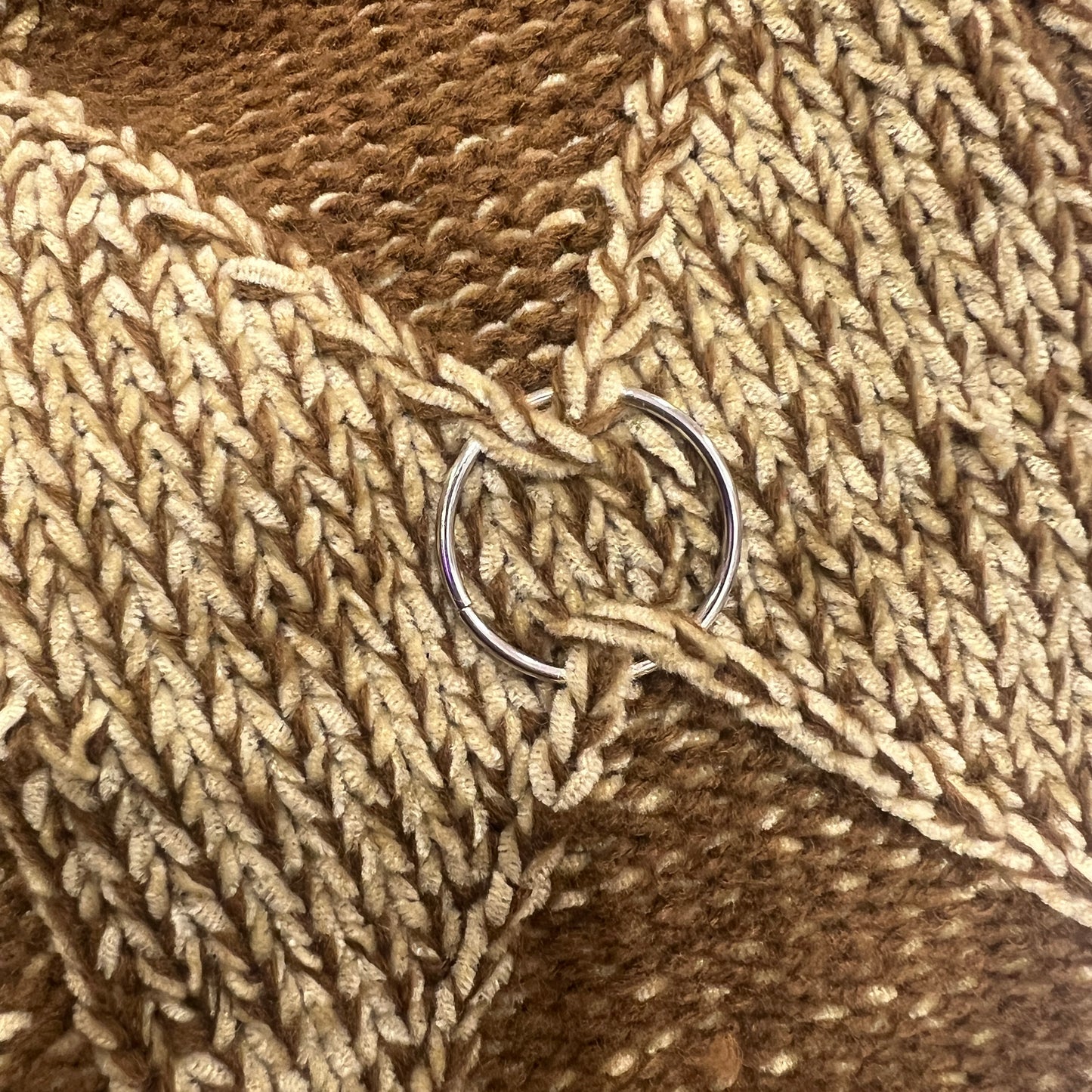 elegant 00s brown tan wool knit zip up sweater