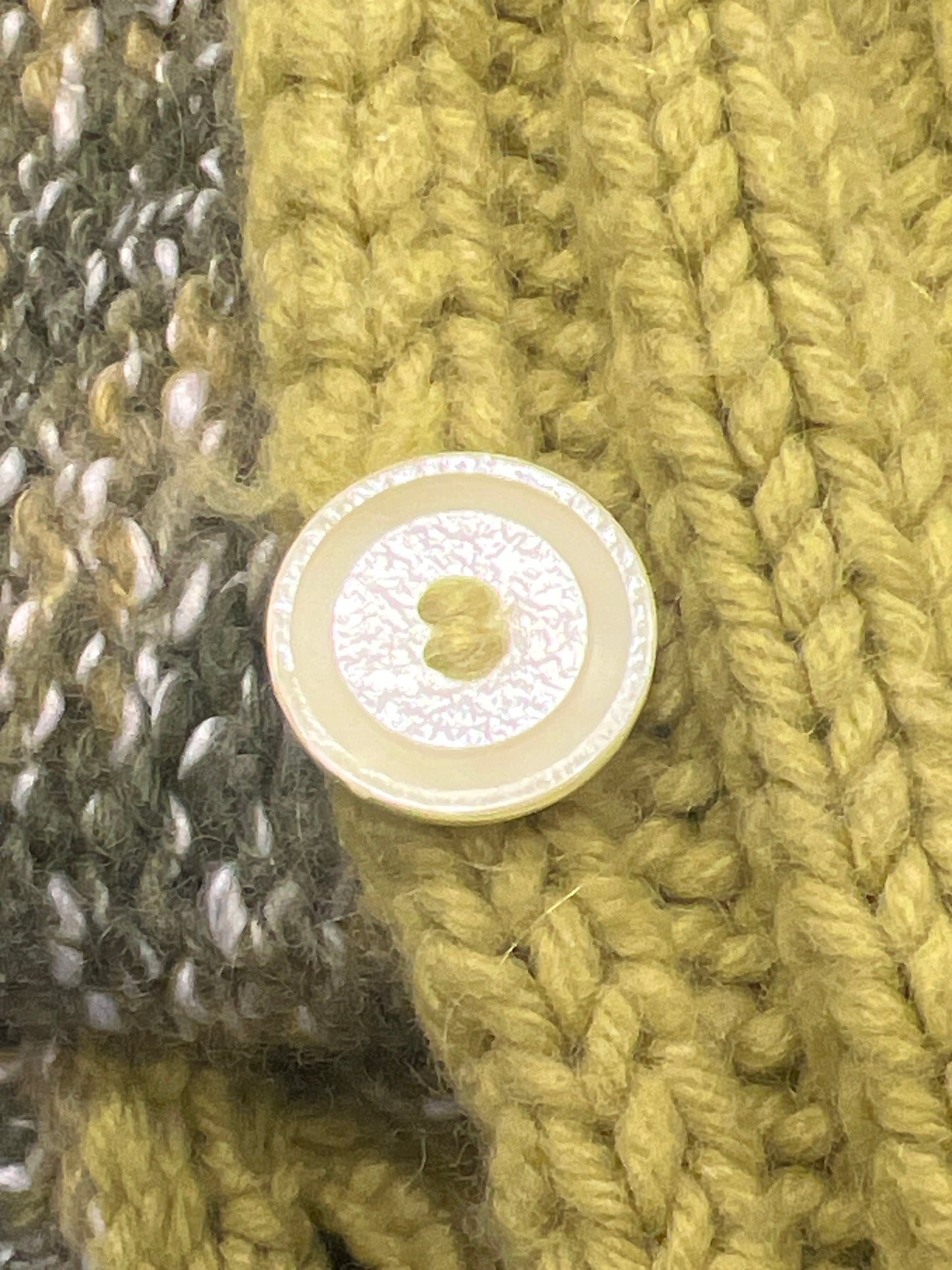 00s green wool knit cardigan with lime pockets and trim