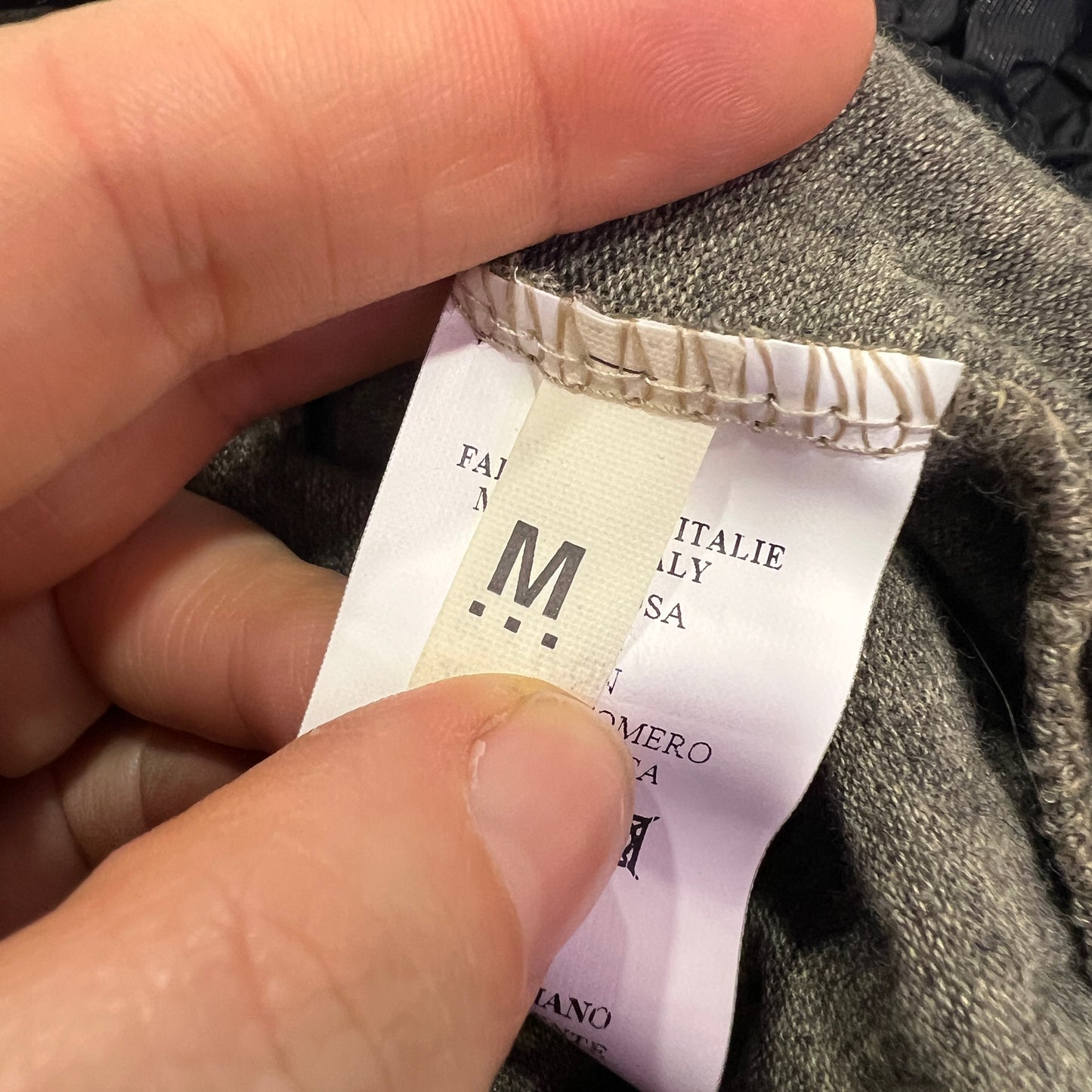 siste's grey wool front tie cardigan with ruffles