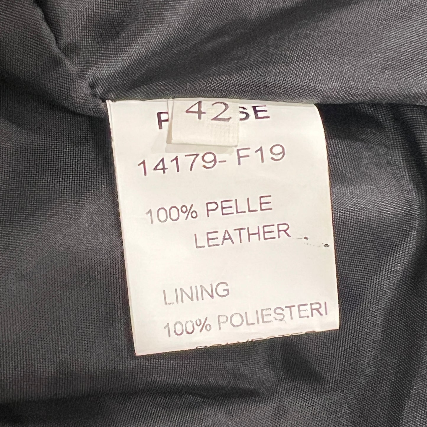 please '10s black leather jacket with fringes