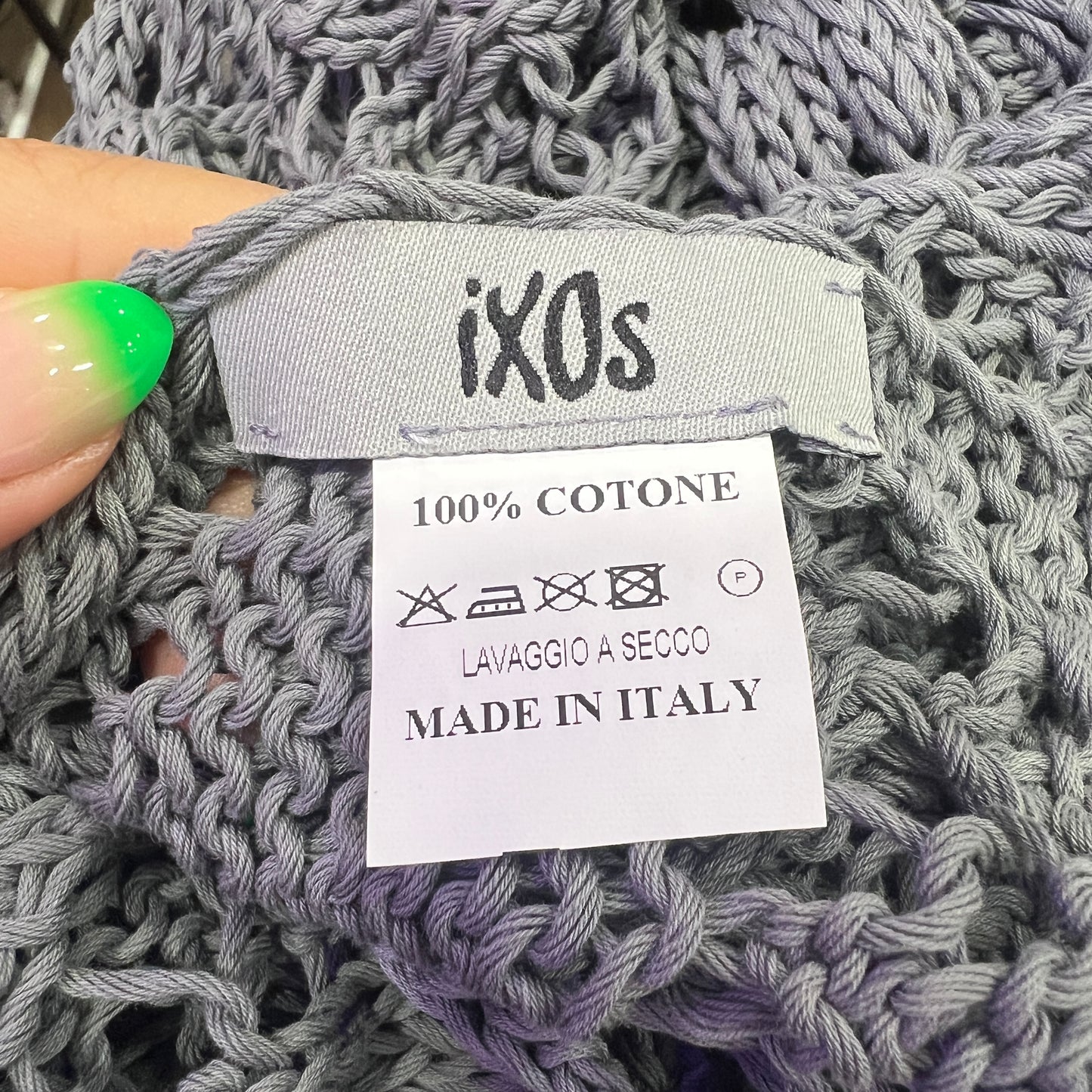 ixos 00s grey knit wrap around scarf cardigan