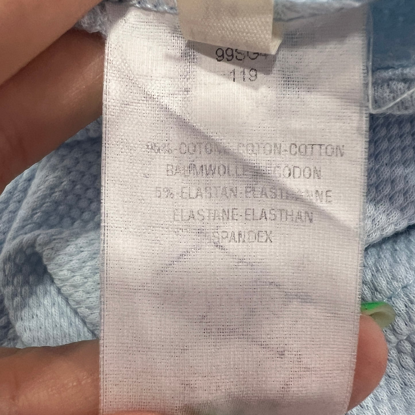 superga 00s baby blue pique tank top with fake pockets