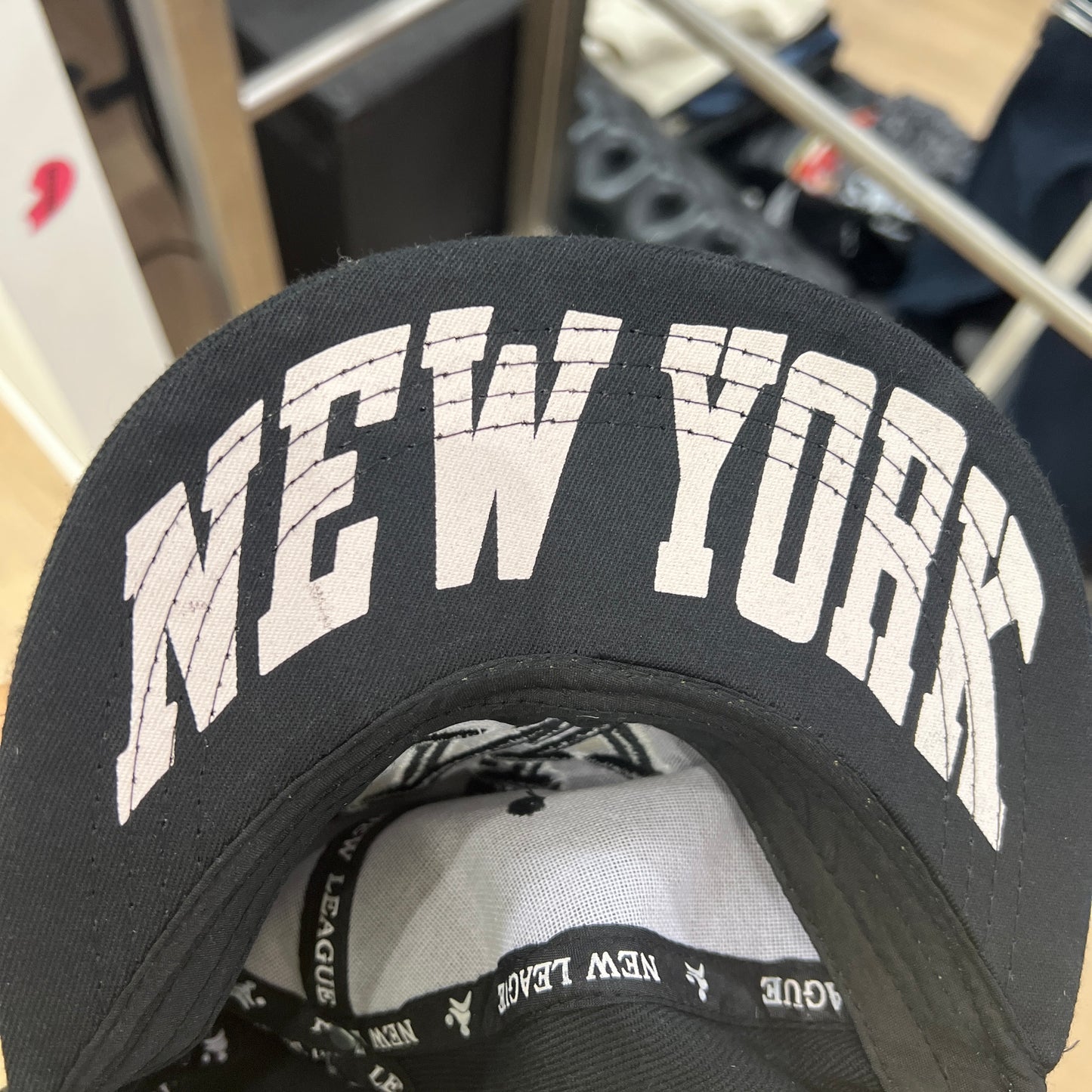 new league black NY snapback cap