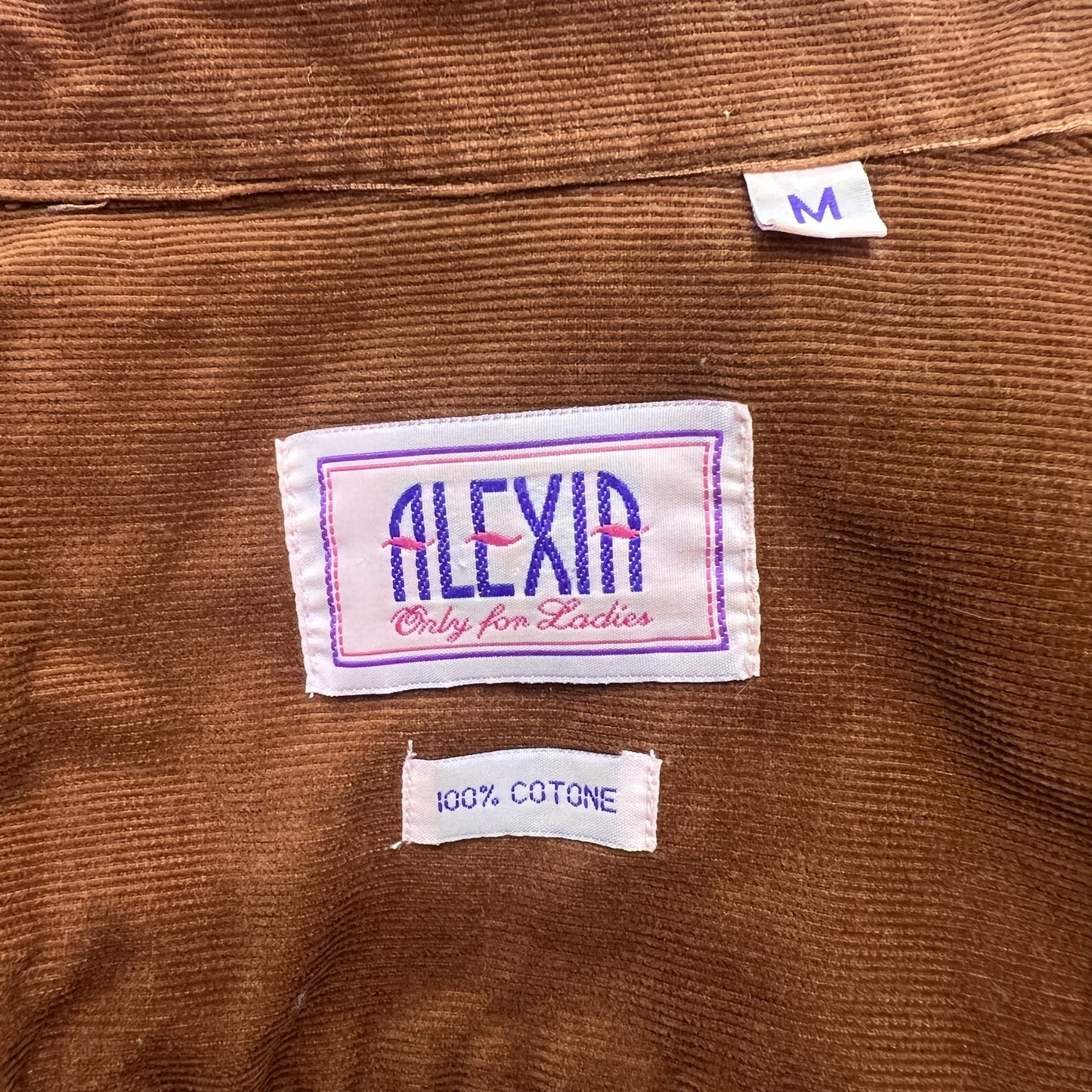 alexia 00s light brown corduroy velvet shirt