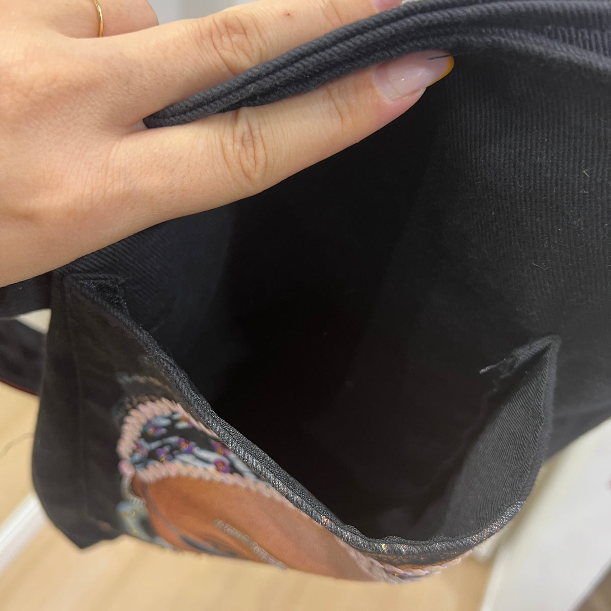 baby grace 00s dark grey crossbody tote bag