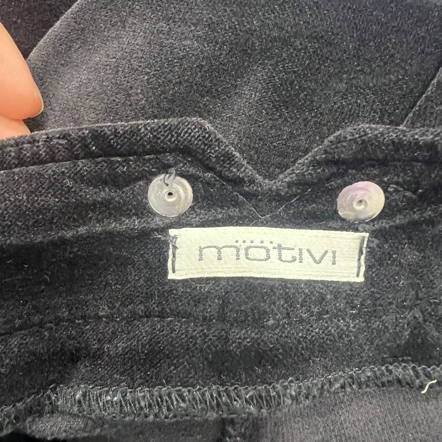 motivi 00s black velvet capri pants with corset bow detail