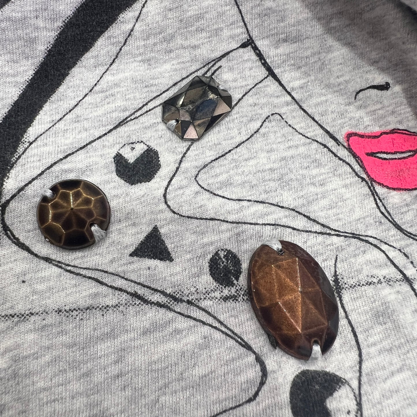 diesel 00s grey tshirt with portrait