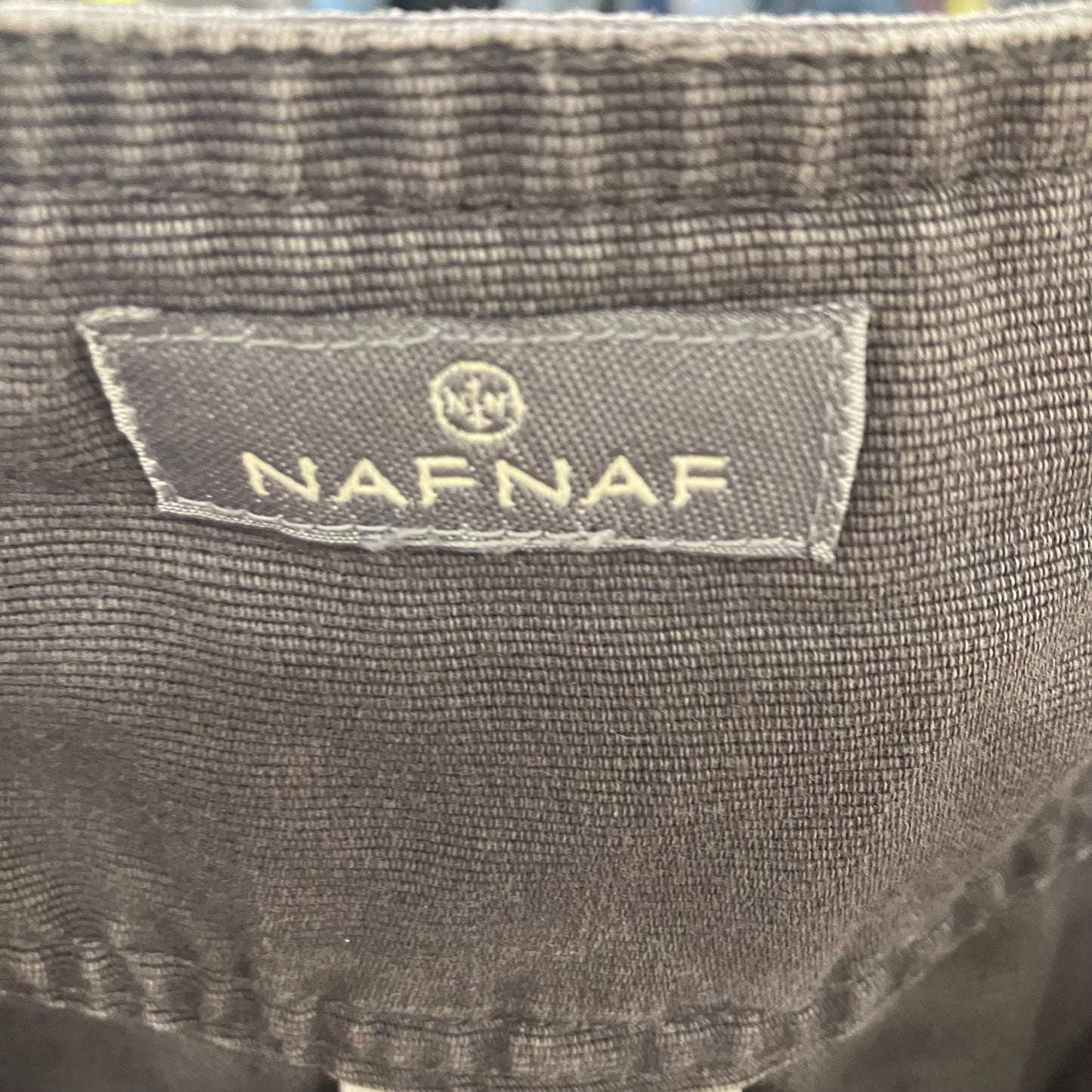 nafnaf 00s dark grey high waist denim miniskirt