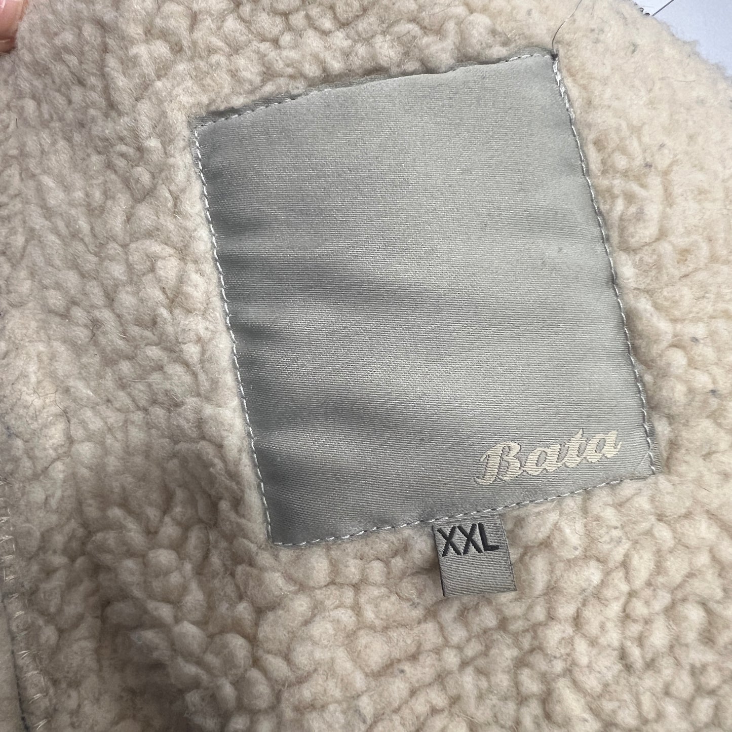 bata 00s brown vegan sheepskin zip up vest