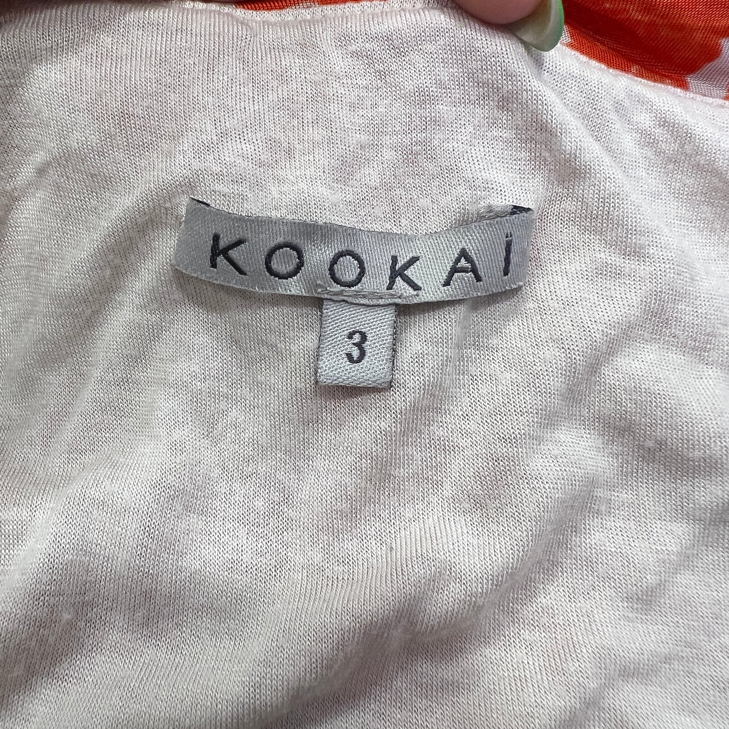kookai 00s orange floral asymmetrical strapless minidress (also midi skirt?)