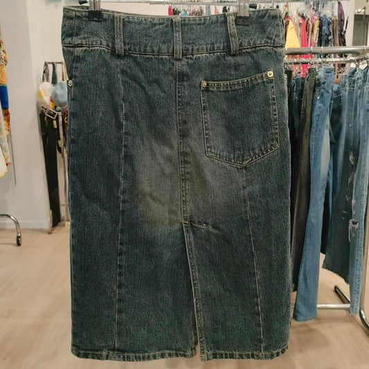 Patrizia Pepe denim midi skirt