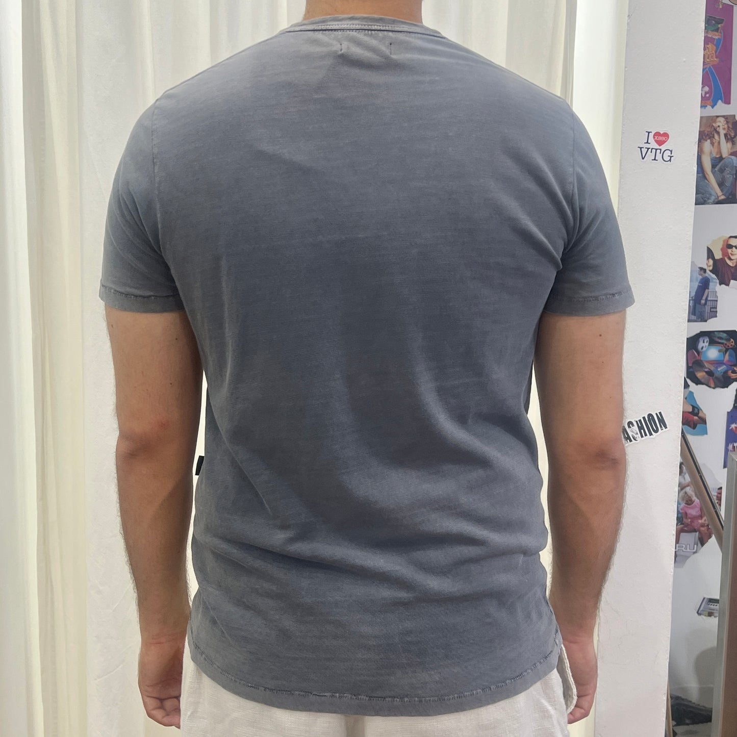 rude riders grey tshirt with skull graphic