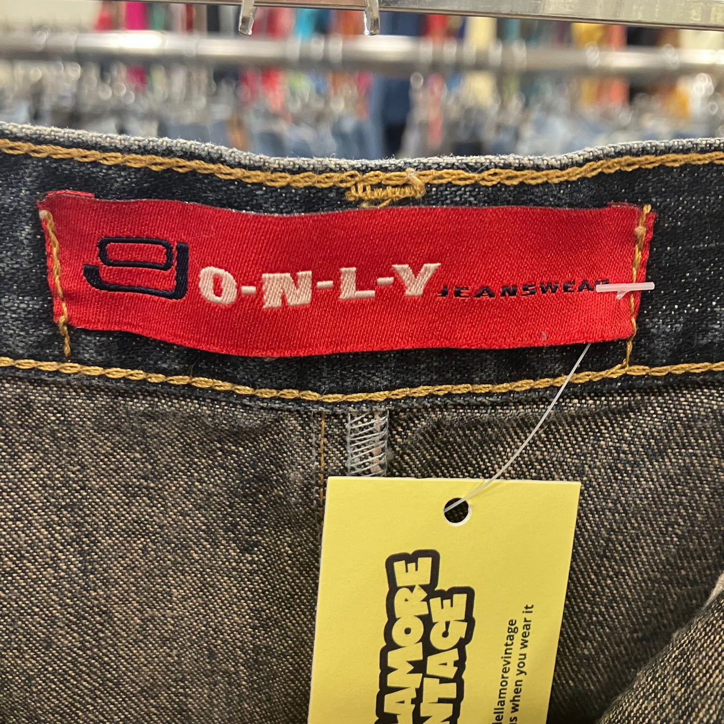 only 00s knee length denim skirt