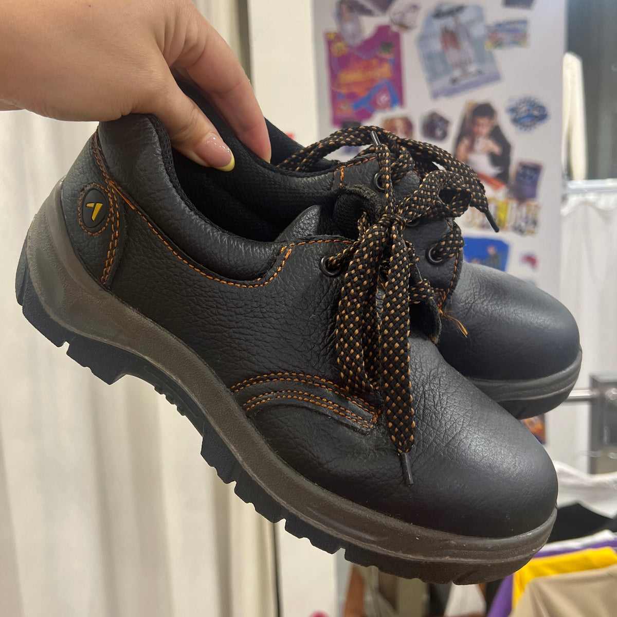 neri walksafe safety workwear black vegan leather shoes