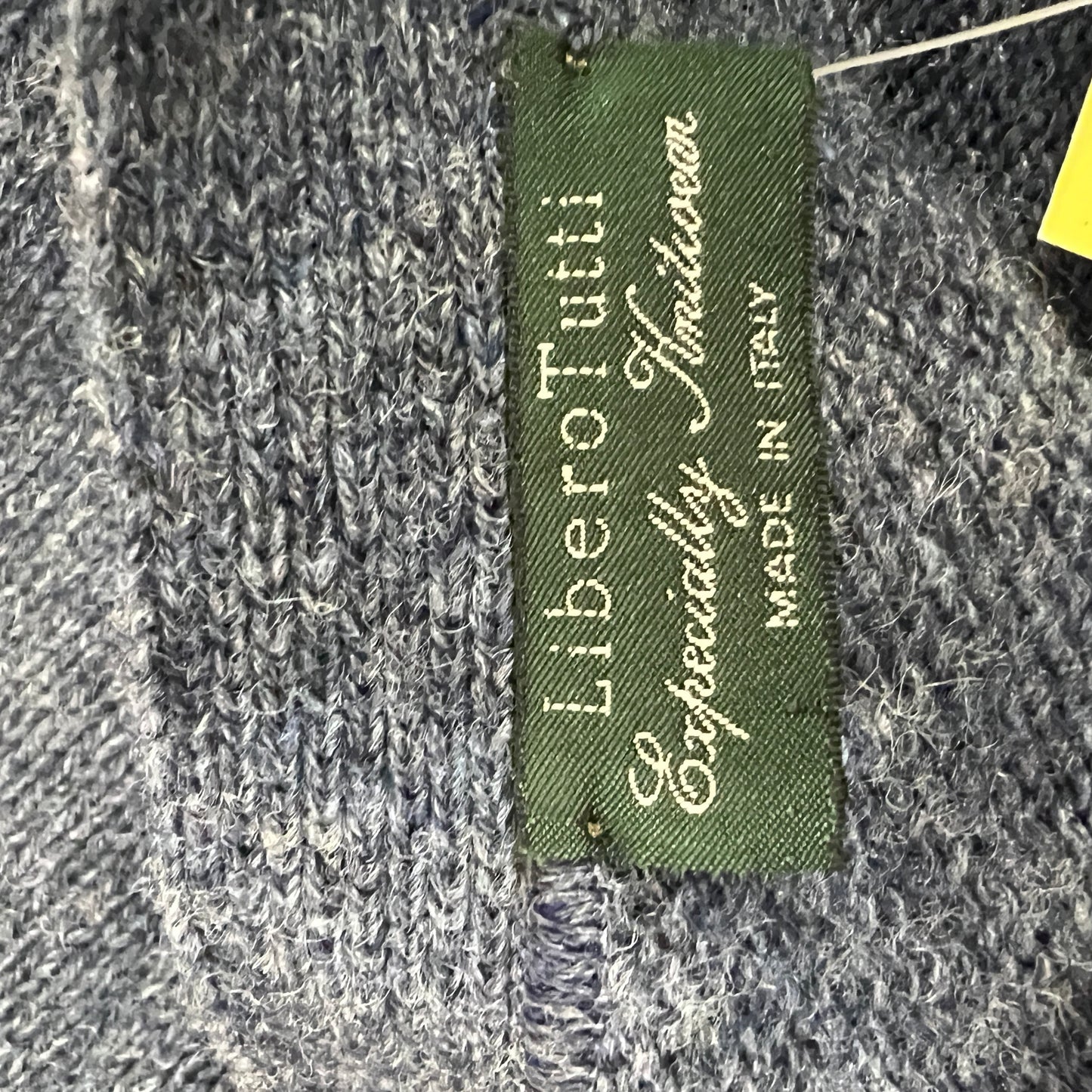 libero tutti 90s blue green argyle wool cardigan