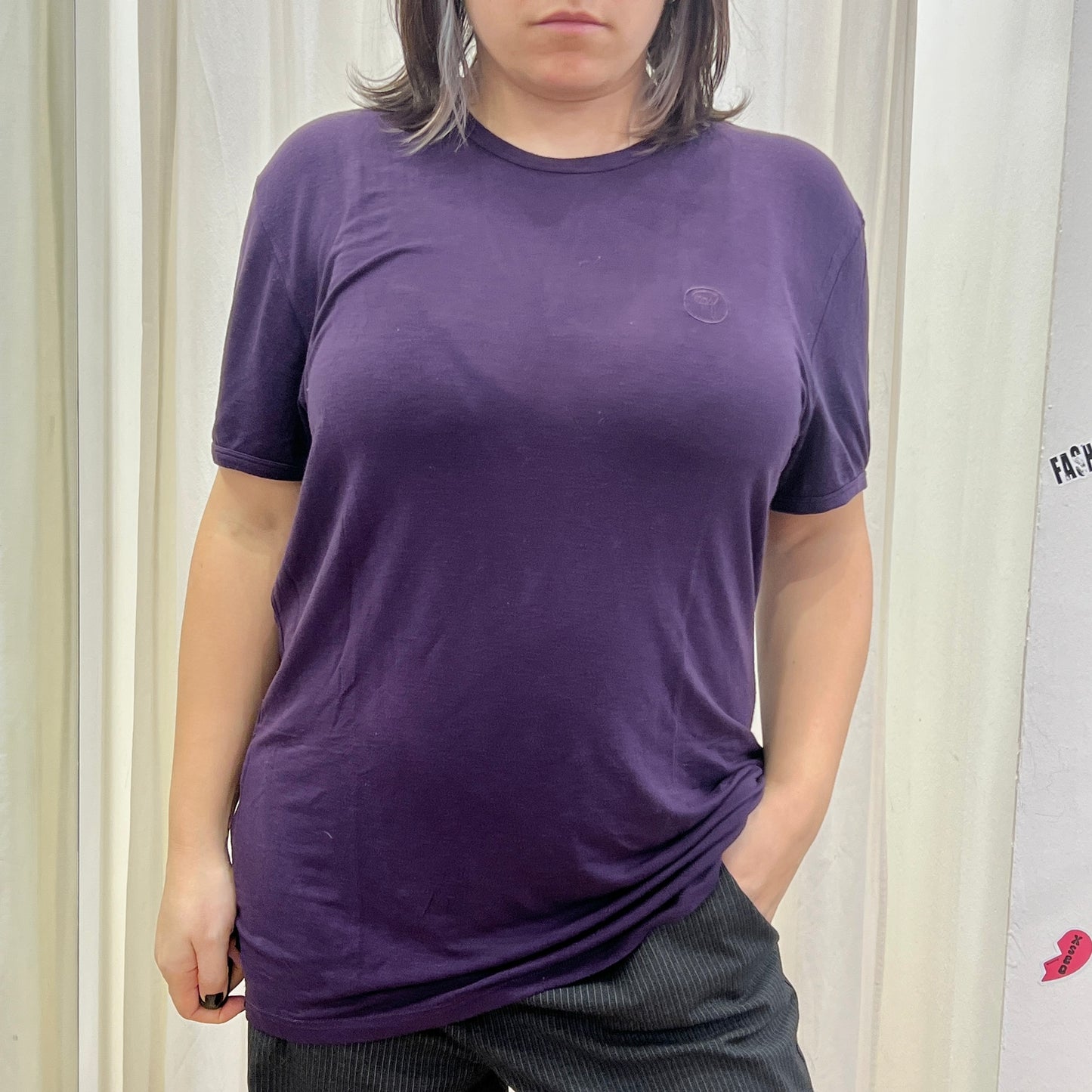 philippe matignon 00s purple sheer underwear tshirt