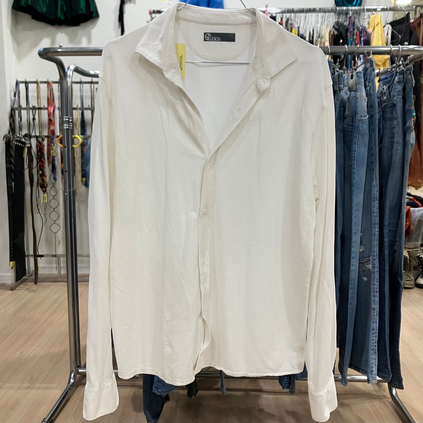 studios '00 camicia maniche lunghe materiale polo (pique)