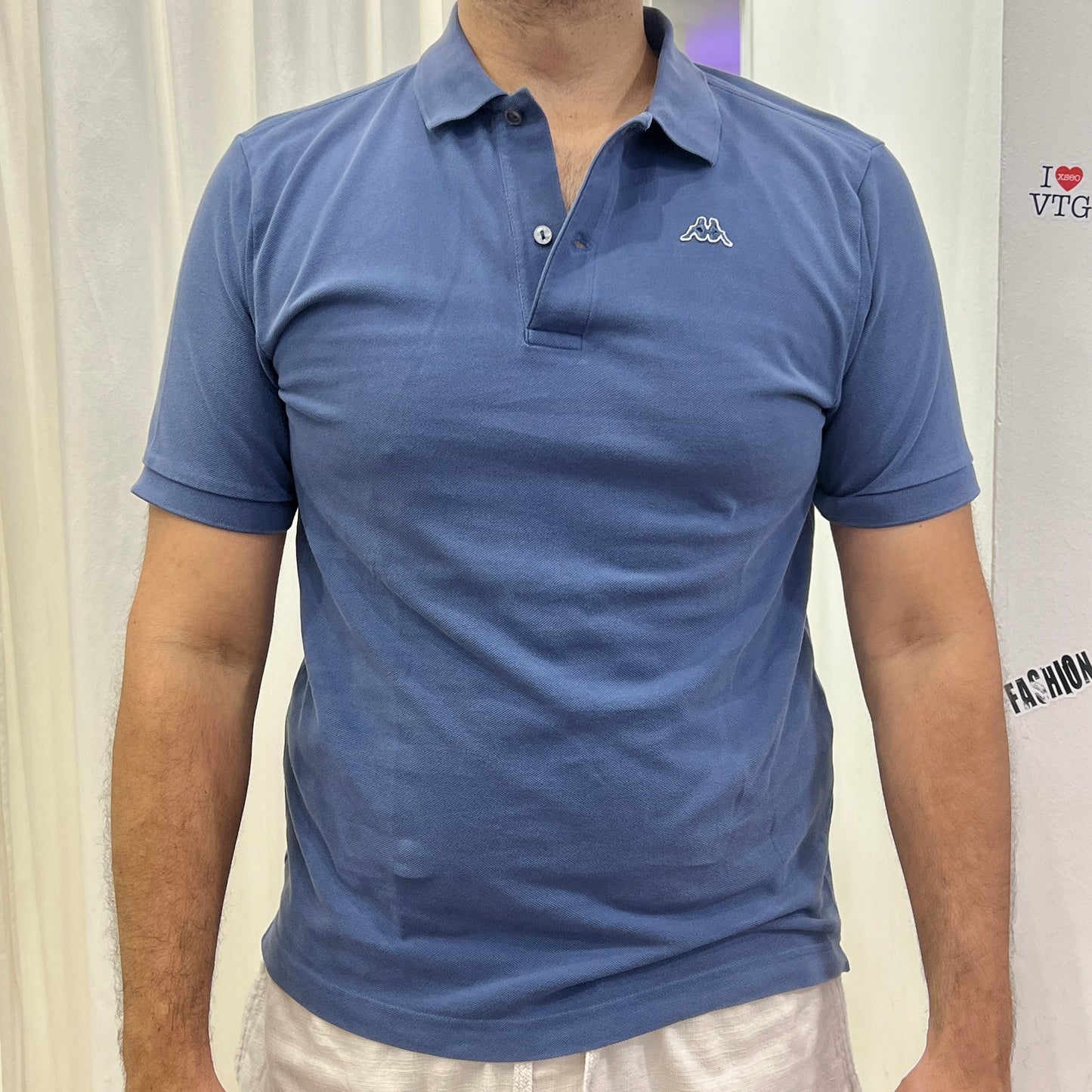 kappa blue short sleeve polo tshirt