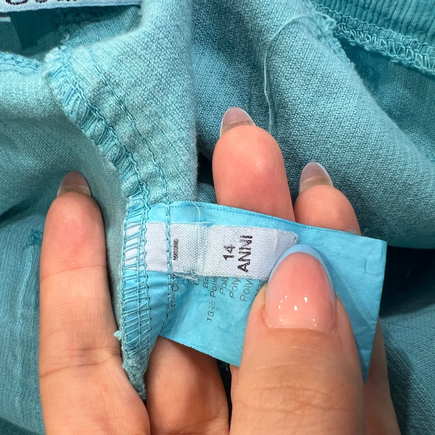blumarine 00s turquoise corduroy velvet capri pants with rhynestones