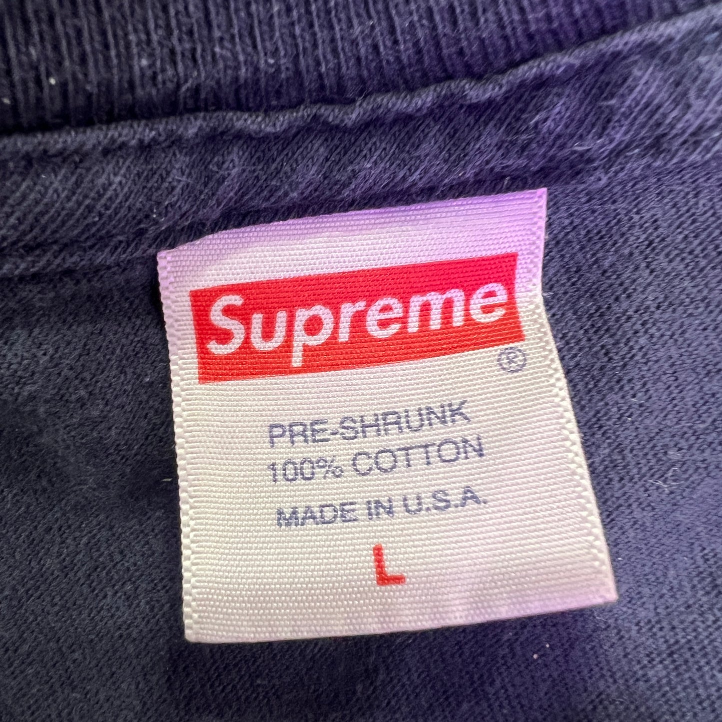 supreme 00s navy blue tshirt with sailboat print