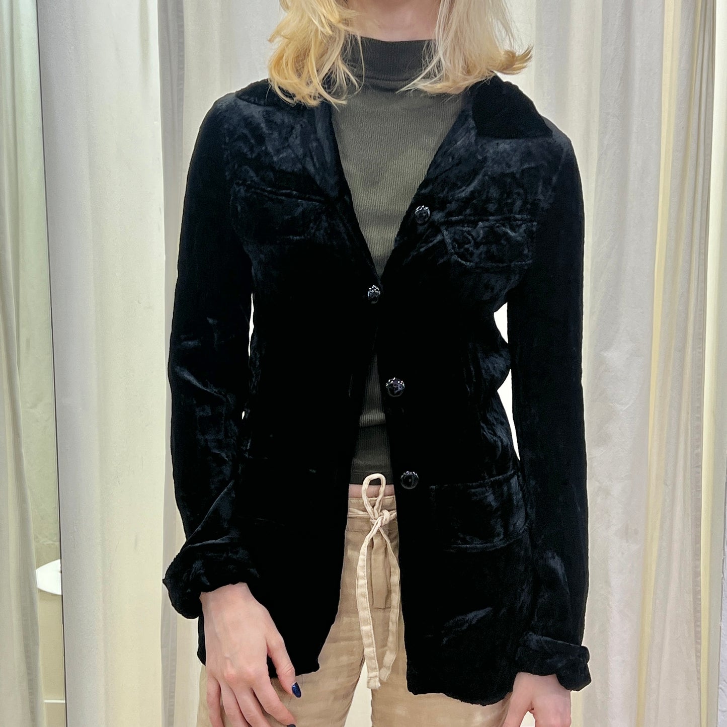 jey cole man 00s black velvet blazer