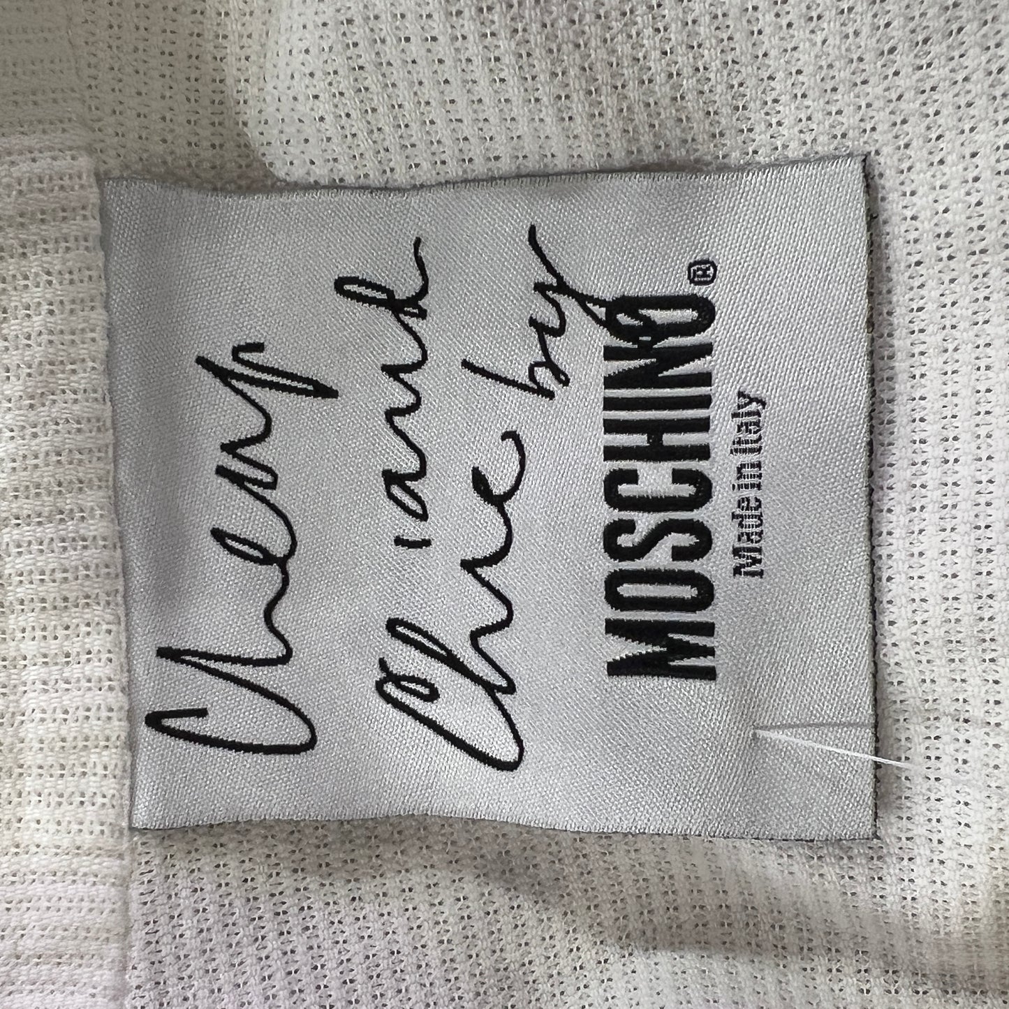 moschino 00s white crop sleeveless shirt vest