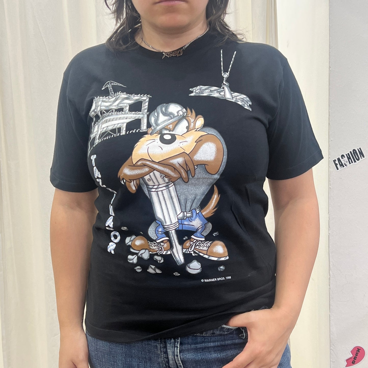 looney tunes 1998 black taz tazminator tshirt