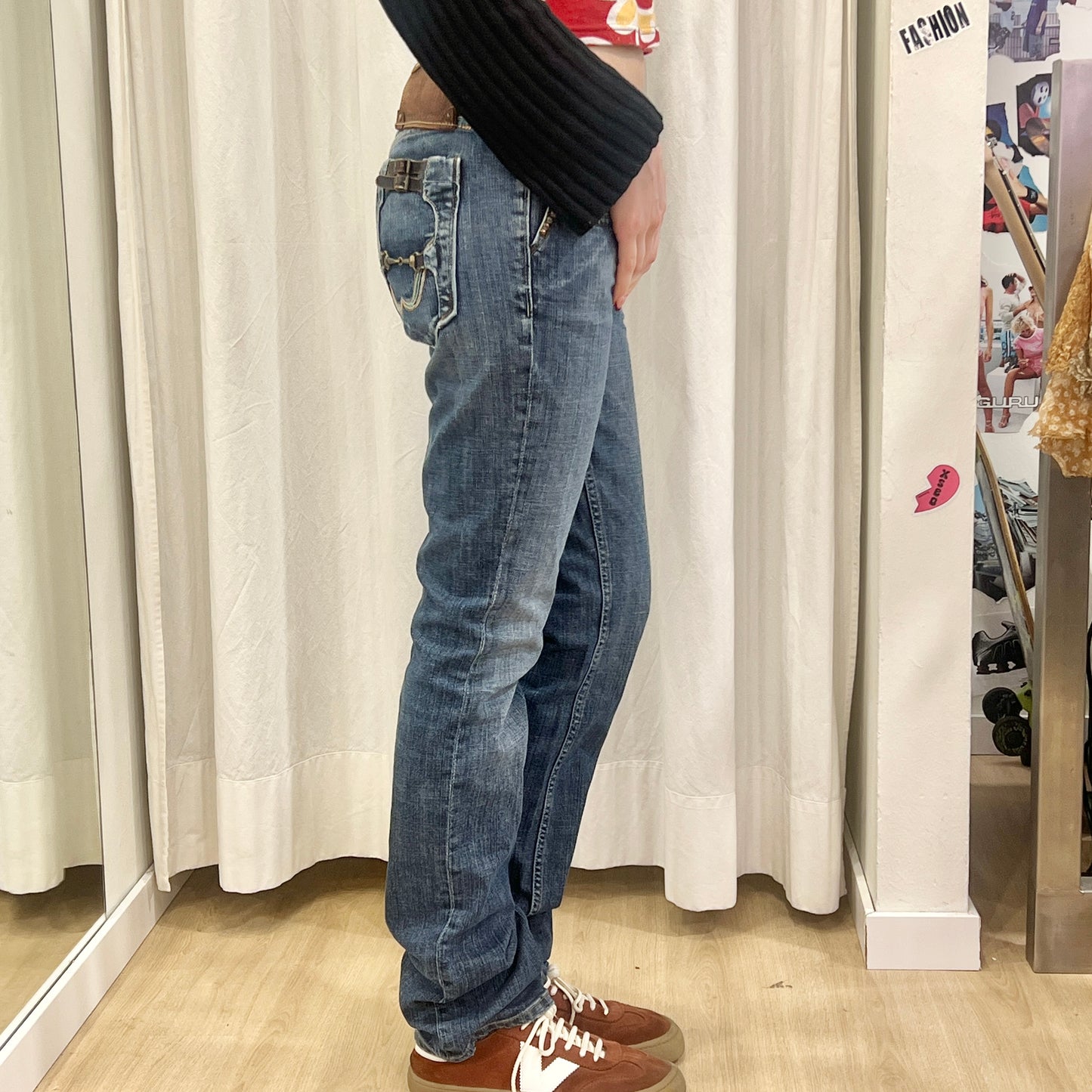 replay '10s low waist slim fit jeans