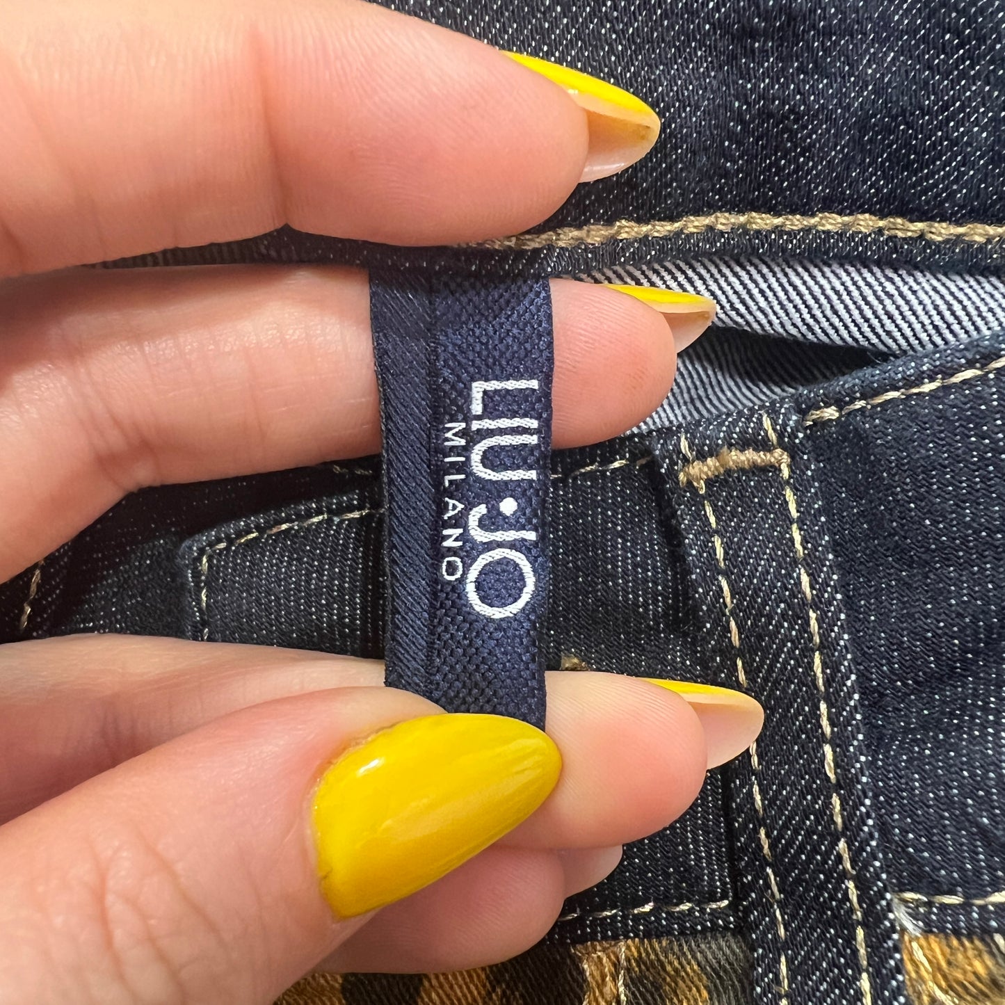 liu jo '10s skinny jeans with leopard front panel