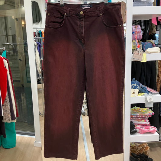 marina rinaldi 00s burgundy washed jeans