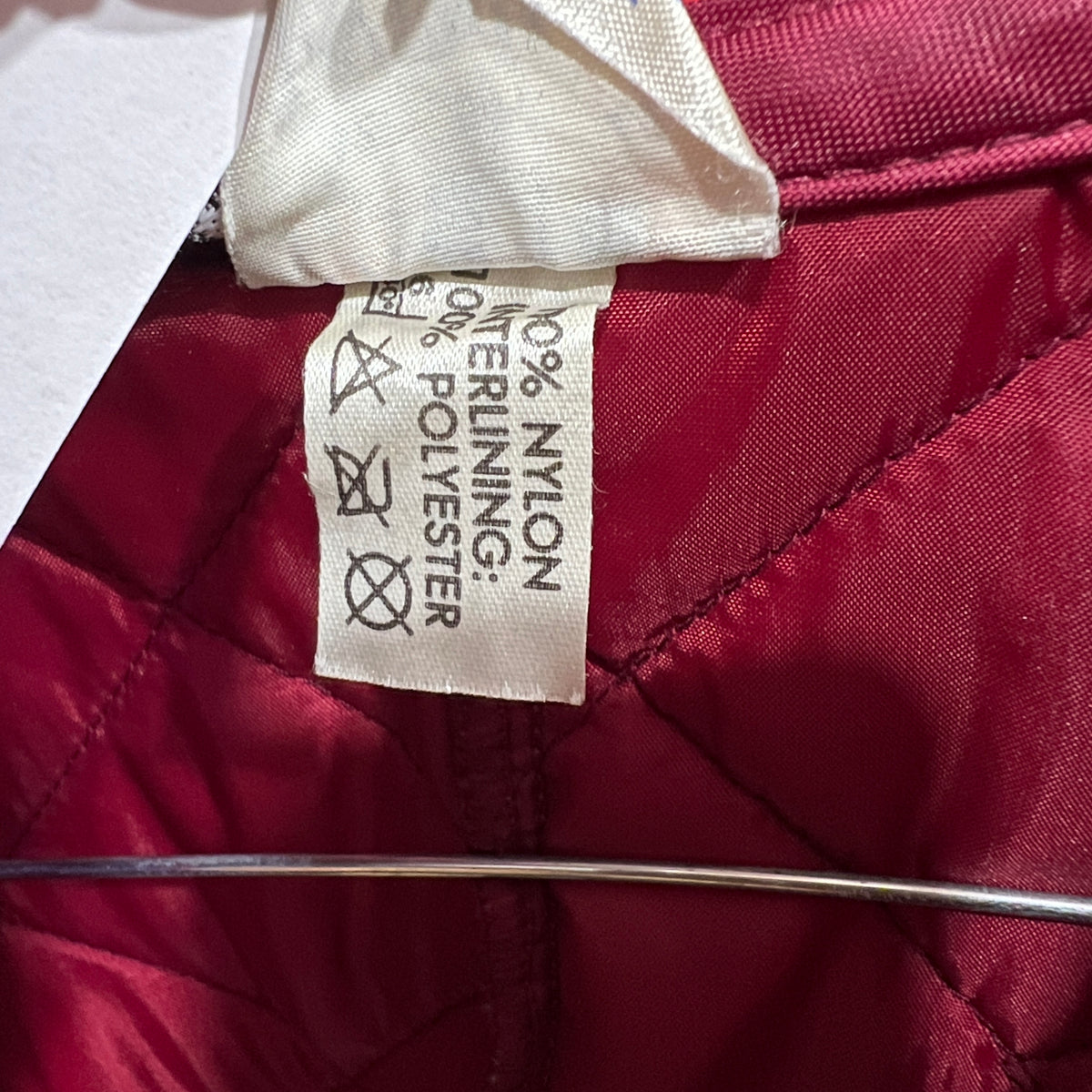 lavenham 00s burgundy red quilted jacket with corduroy collar