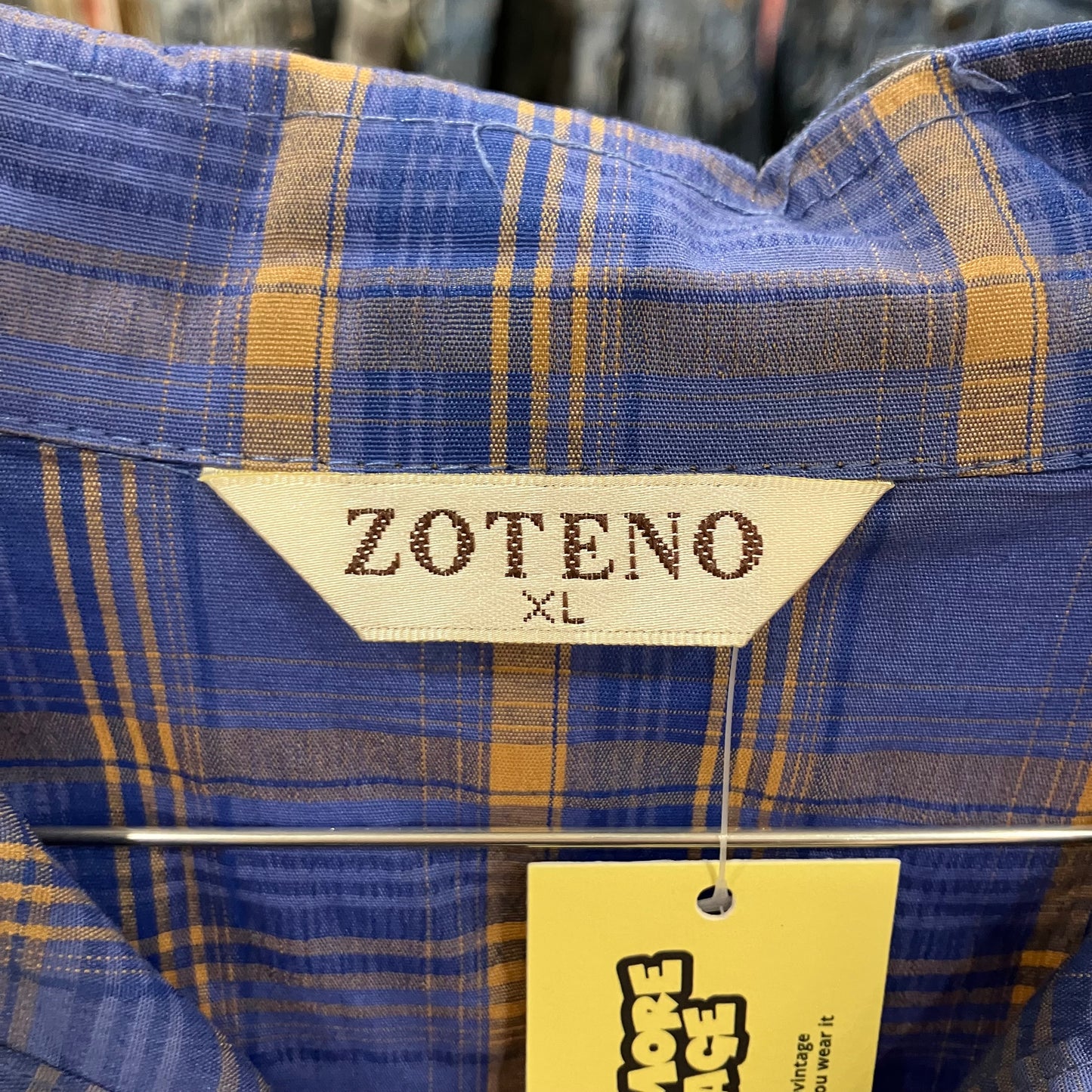 zoteno '00 abitino camicia scozzese blu maniche corte