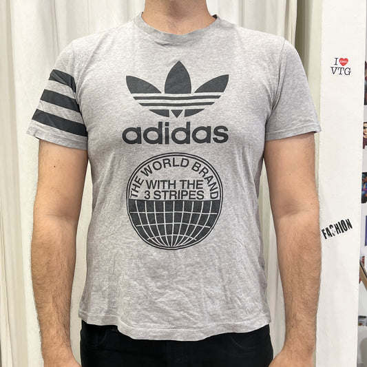adidas 00s grey tshirt with black logo