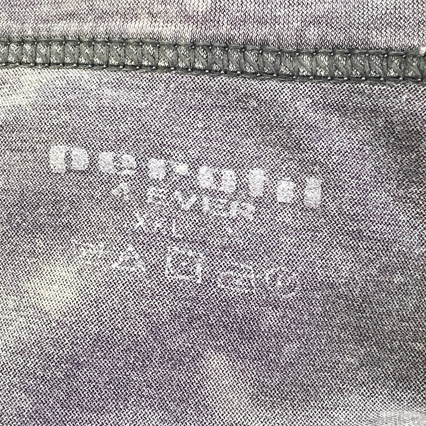 reworked grey tshirt with palm tree island bleach print