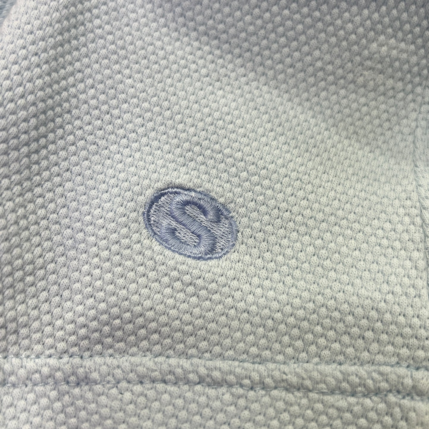 superga 00s baby blue pique tank top with fake pockets