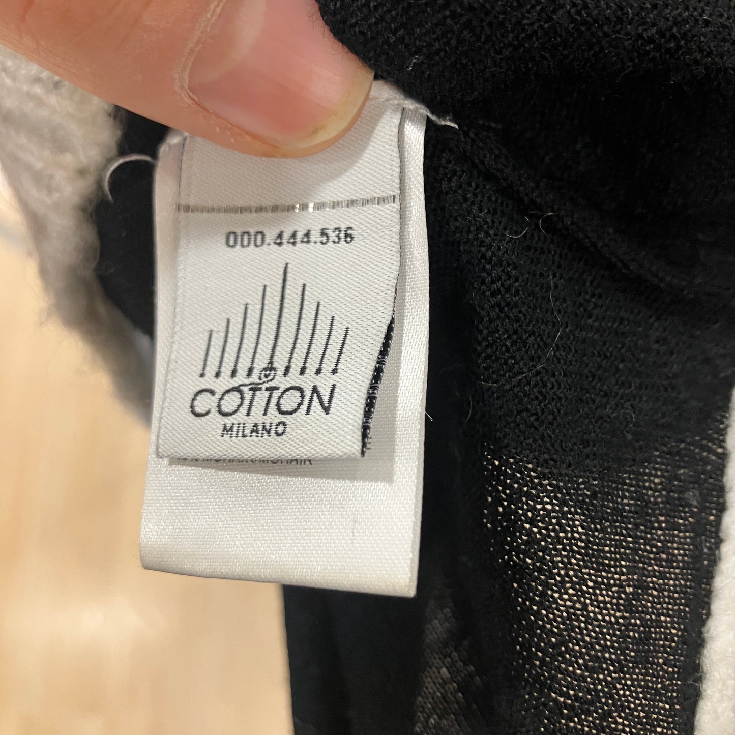 nenette 00s black white wool sweater with roll neck