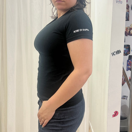 kappa 00s black v neck tshirt