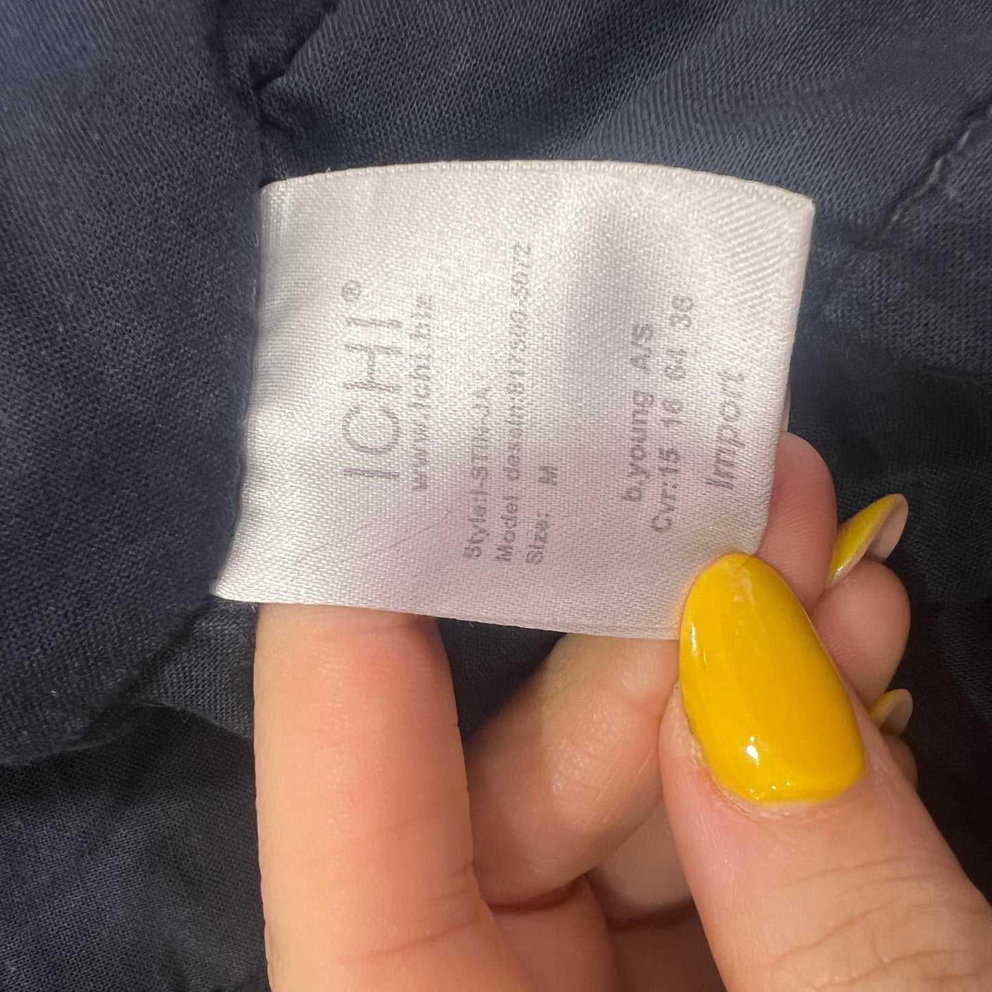 ichi '10s grey denim zip up jacket